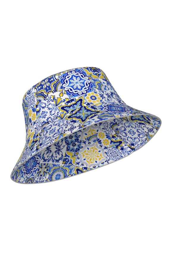 Reflective Bucket Hat - Watercolor Artwork Print Bucket Hat for Men,Women