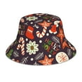 thumbnail image 1 of Kdxio Reflective Bucket Hat - Winter Holiday Christmas Print Bucket Hat for Men,Women, 1 of 9