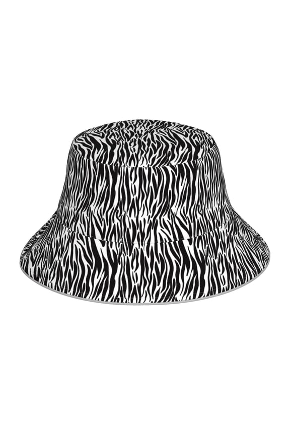 Reflective Bucket Hat - Zebra Print Bucket Hat for Men,Women