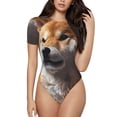 thumbnail image 1 of Kdxio Regal Shiba Inu for Women's Short-Sleeved Onesie Stylish Round Neck Pajamas Bodysuit Jumpsuit Nightwear-X-Large, 1 of 7