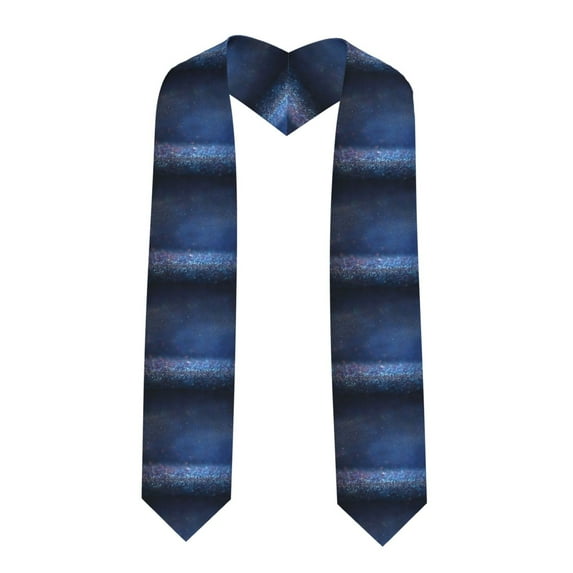 Kdxio Retro Blue Glitter Graduation Stole Class, Graduation Sash, Unisex Adult 36" Academic Commencements-Sharp Corner