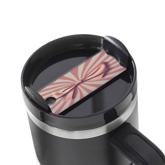 Kdxio Retro Bow Name Plate Compatible Stanley Cups Name Tag Acrylic Nameplate Tumbler Lid Topper for Cup Accessories