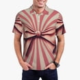 thumbnail image 1 of Kdxio Retro Bow Print Men's Short Sleeve Polo Shirt,Midweight Men's Shirt-Large, 1 of 5
