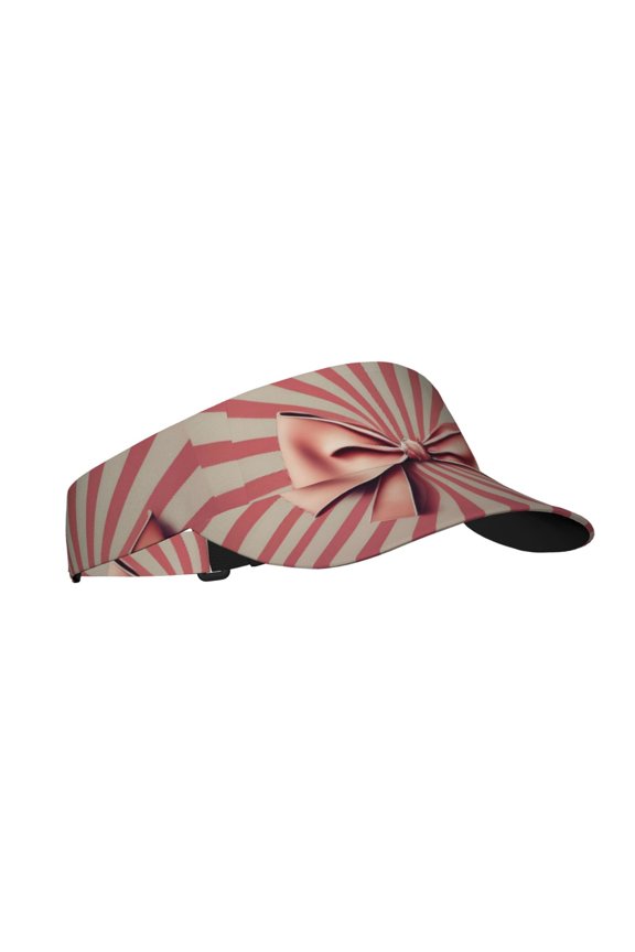 Retro Bow Print Sun Visor Hat Golf Visor Adjustable Velcro Outdoor Sports Cap for Men Women