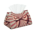 thumbnail image 1 of Kdxio Retro Bow Print Tissue Box Cover,Modern PU Leather Rectangular Tissue Box Holder for Bathroom Living Room Bedroom Office Desk Car Home, 1 of 6
