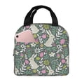 thumbnail image 1 of Kdxio Retro Bunny Floral Print Insulated Lunch Bag,Reusable Tote Lunch Box for Women Men,Leakproof Cooler Lunch Bags for Work Office Travel Picnic, 1 of 6