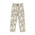 thumbnail image 1 of Kdxio Retro Bunny Flower Print Men's Sleep Pajama Pant Lounge Pants with Pockets, 1 of 8