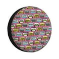thumbnail image 1 of Kdxio Retro Cassette for Tire Cover Wheel Protectors Tyre Covers Weatherproof Wheel Covers Universal Fit for Trailer Rv SUV Truck Camper Travel Trailers 14 inch, 1 of 5