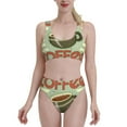 thumbnail image 1 of Kdxio Retro Cover For Coffee for Womens High Waisted Bikini Top Sports Style Two Piece Bathing Suits, 1 of 7
