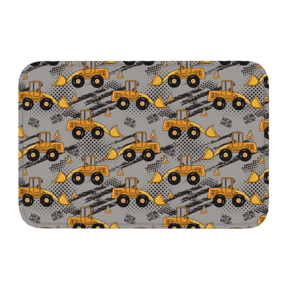 Kdxio Retro Excavator,16" x 24", Non-Slip Front Door Mats,Outdoor Welcome Mat Washable