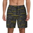 thumbnail image 1 of Kdxio Retro Excavator Print Men's Swim Trunks with Compression Liner 7 Inch Inseam Quick Dry Swim Shorts, 1 of 7