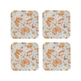 thumbnail image 1 of Kdxio Retro Floral Butterfly Funny Coasters,4 Pcs Leather Coasters,Housewarming Gifts,Protect Furniture From Water Marks Scratch And Damage, 1 of 1