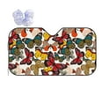 thumbnail image 1 of Kdxio Retro Floral Butterfly Print Front Windshield Sun Shade,Folding Auto Sunshade for Car Truck SUV-Small, 1 of 7