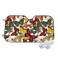 thumbnail image 1 of Kdxio Retro Floral Butterfly Print Windshield Sun Shade,UV Rays and Sun Heat Protection,Sunshade for Car Windshield,Car Shade Front Windshield - Small, 1 of 6