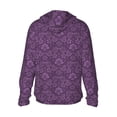 thumbnail image 1 of Kdxio Retro Florals Purple Print Women Men Sun Protection UPF 50+ Jackets Zip Up Long Sleeve Hoodie Hiking Lightweight with Pockets, 1 of 7