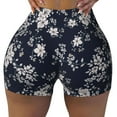 thumbnail image 1 of Kdxio Retro Flower Print Workout Shorts for Women Seamless Soft Smooth Gym Yoga Scrunch Active Shorts, 1 of 9