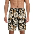 thumbnail image 1 of Kdxio Retro Hydrangeas Print Mens Sleep Shorts Bottoms Soft Comfy Pajama Wear Pants with Drawstring Pockets, 1 of 7