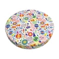 thumbnail image 1 of Kdxio Retro Musi Disco Print Stool Covers Round,Stretch Round Bar Stool Covers Washable Bar Stool Cushion Slipcover for 12-15 Inch Chair, 1 of 5
