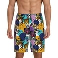 thumbnail image 1 of Kdxio Retro Panther Print Mens Sleep Shorts Bottoms Soft Comfy Pajama Wear Pants with Drawstring Pockets, 1 of 5