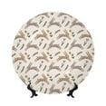 thumbnail image 1 of Kdxio Retro Rabbit Bone China Decorative Plate Ceramic Decorative Plate for Home Office Wall Stand Decorative Plates for Home Bedroom-7in, 1 of 6