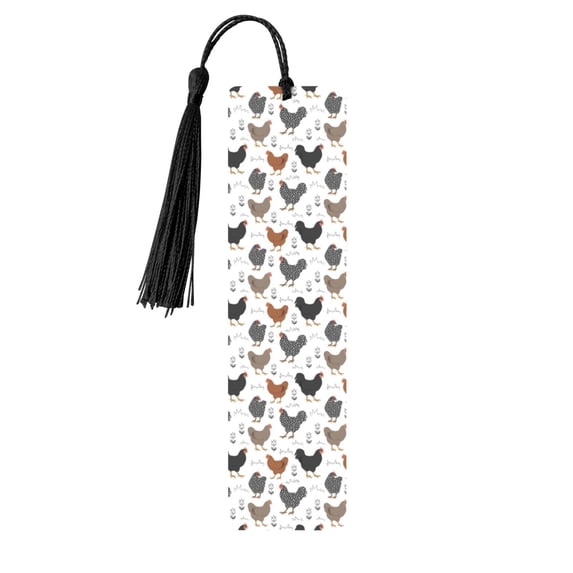 Kdxio Retro Rooster Print Metal Tassel Bookmarks,Perfect Gift for Art Lovers and Bookworms Metal Bookmarks for Women