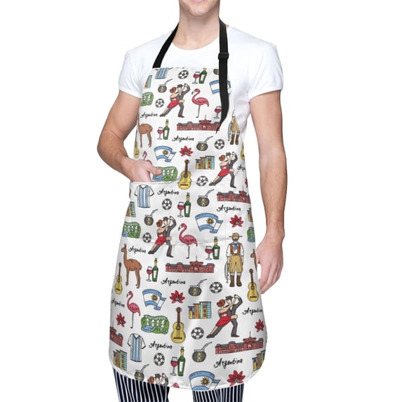 Kdxio Retro Style Apron with Pockets Adjustable Kitchen Aprons for Men Women Waterproof Aprons for Cooking,Drawing,Crafting, Baking Household Cleaning