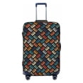 thumbnail image 1 of Kdxio Retro Tape Pattern Luggage Cover for Travel,Elastic and Durable,Fits 18-32 Inch,-No luggage included, 1 of 8