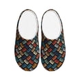 thumbnail image 1 of Kdxio Retro Tape Women's Men's Slippers Plush Slip-On House Slipper for Winter Indoor Soft Cushion Non-slip Fluffy Slides Slippers-8, 1 of 7