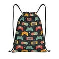 thumbnail image 1 of Kdxio Retro Video Game Print Drawstring Backpack Bag,Waterproof Draw String Back Sack, Gym Drawstring Bags Swim Bag For Unisex, 1 of 9