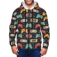 thumbnail image 1 of Kdxio Retro Video Game Print Men Hoodies Casual Hoodies for Men with Zip Pockets Full Zip Long Sleeve Sweatshirt Sports Hooded Jacket-Small, 1 of 5