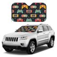 thumbnail image 1 of Kdxio Retro Video Game Print Windshield Sun Shade, Foldable Sun Blocker for Car,Truck,SUV Automotive Interior Sun Protection,Reflective Shade for Front Windshield(Medium), 1 of 7