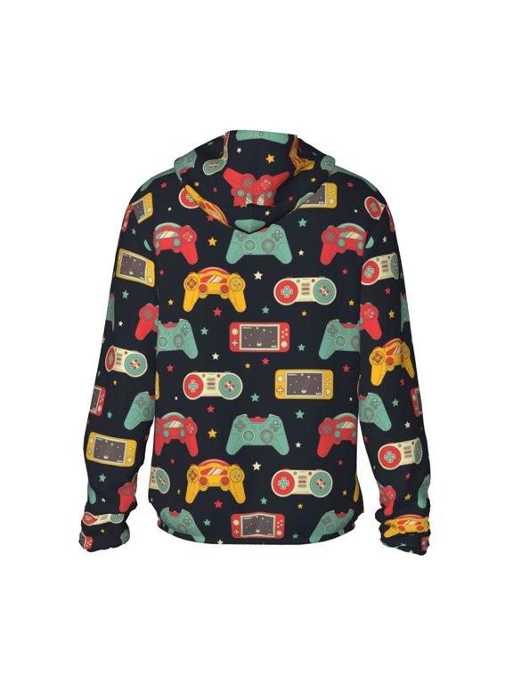 Retro Video Game Print Women Men Sun Protection UPF 50+ Jackets Zip Up Long Sleeve Hoodie Hiking Lightweight with Pockets