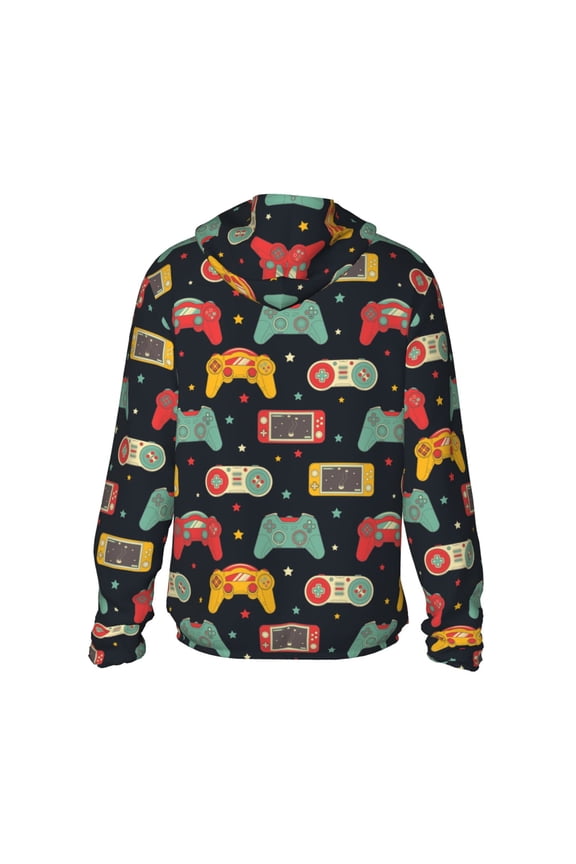 Retro Video Game Print Women Men Sun Protection UPF 50+ Jackets Zip Up Long Sleeve Hoodie Hiking Lightweight with Pockets