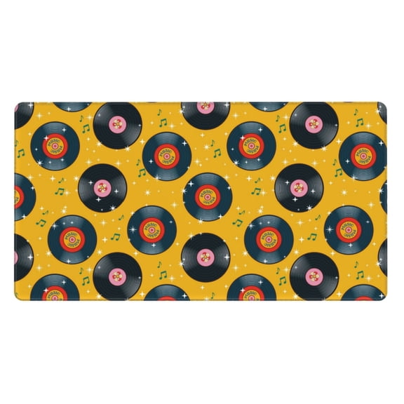 Kdxio Retro Vinyl Records Print Large Gaming Mouse Pad,Non-Slip Base,Water Resist Keyboard Pad for Gamer,Office & Home,29.5 x 15.8 in