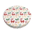 thumbnail image 1 of Kdxio Retro bows Stool Covers Round,Stretch Round Bar Stool Covers Washable Bar Stool Cushion Slipcover for 12-15 Inch Chair-13 inch, 1 of 7
