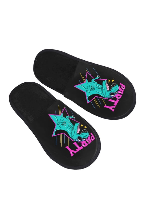Rex Dinosaur With Sunglasses Pattern Slippers for Women Memory Foam Fuzzy House Slippers Bedroom Non-slip Warm Womens Slippers
