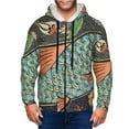 thumbnail image 1 of Kdxio Rich Fish Print Men Hoodies Casual Hoodies for Men with Zip Pockets Full Zip Long Sleeve Sweatshirt Sports Hooded Jacket-3X-Large, 1 of 5