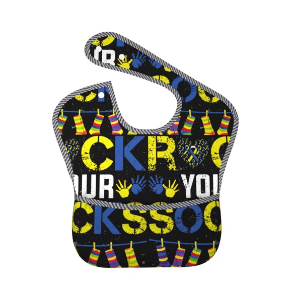 Kdxio Rock Your Socks Bibs For Babies, Baby Bibs for Eating, Toddler Bibs, Waterproof Bibs, Feeding Bibs, for Toddlers, Boys, Girls