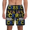 thumbnail image 1 of Kdxio Rock Your Socks Print Men's Swim Trunks with Compression Liner 7 Inch Inseam Quick Dry Swim Shorts, 1 of 5