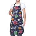 thumbnail image 1 of Kdxio Rocket Satellite Apron with Pockets Adjustable Kitchen Aprons for Men Women Waterproof Aprons for Cooking,Drawing,Crafting, Baking Household Cleaning, 1 of 8