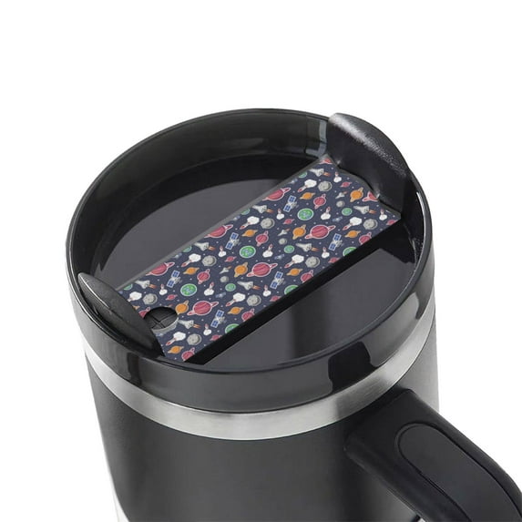 Kdxio Rocket Satellite Name Plate Compatible Stanley Cups Name Tag Acrylic Nameplate Tumbler Lid Topper for Cup Accessories