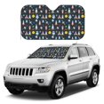 thumbnail image 1 of Kdxio Rocket Space Print Windshield Sun Shade, Foldable Sun Blocker for Car,Truck,SUV Automotive Interior Sun Protection,Reflective Shade for Front Windshield(Medium), 1 of 6