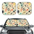 thumbnail image 1 of Kdxio Rockets Print 2-Piece Sun Shade Front Windshield - Foldable Car Front Window Sunshades For Most Sedans Suv Truck, 1 of 6