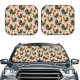 thumbnail image 1 of Kdxio Rooster Print 2-Piece Sun Shade Front Windshield - Foldable Car Front Window Sunshades for Most Sedans SUV Truck, 1 of 6