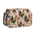 thumbnail image 1 of Kdxio Rooster for Double Compartment Pen Case Oxford Organizer with Zipper Pockets for Students Artists, 1 of 7
