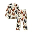 thumbnail image 1 of Kdxio Roosters and Chickens Men’s Pajama Set Pajamas For Men 2 Piece PJ Set with Men Pajama Pants and Long Sleeve T-Shirt Lounge Set-Large, 1 of 7