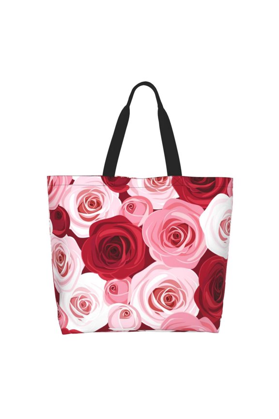 Rose Casual Tote Bags Women Big Capacity Shoulder Bag for Women Travel Shoulder Bags Handbags