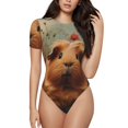 thumbnail image 1 of Kdxio Rose Cute Guinea Pig for Women's Short-Sleeved Onesie Stylish Round Neck Pajamas Bodysuit Jumpsuit Nightwear-Medium, 1 of 7