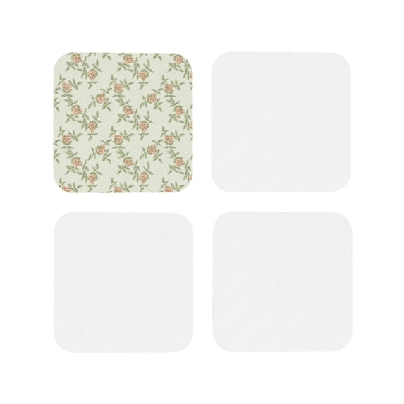 Kdxio Rose Darkseagreen Color Background Funny Coasters,4 Pcs Leather Coasters,Housewarming Gifts,Protect Furniture From Water Marks Scratch And Damage