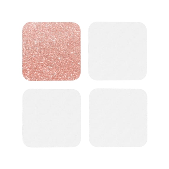 Kdxio Rose Gold Glitter Funny Coasters,4 Pcs Leather Coasters,Housewarming Gifts,Protect Furniture From Water Marks Scratch And Damage